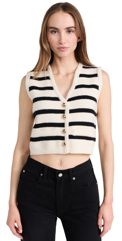 Shop Line & Dot Tumi Top Ivory And Black