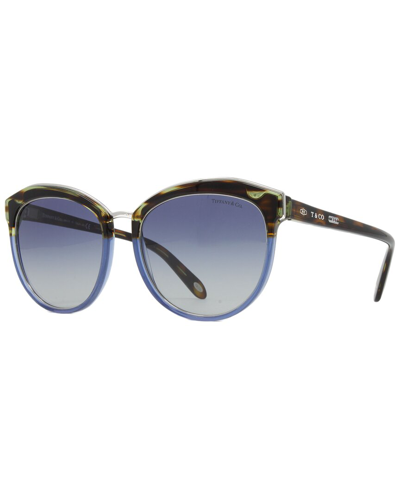 Shop Tiffany & Co . Women's Tf4146 56mm Sunglasses In Blue