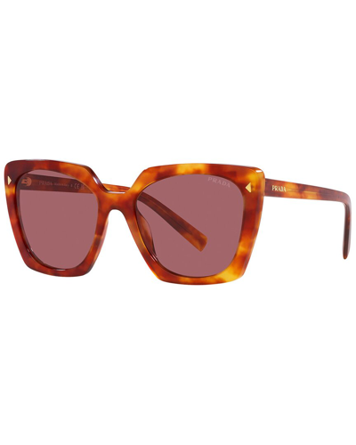 Shop Prada Women's Pr23zsf 55mm Sunglasses In Brown