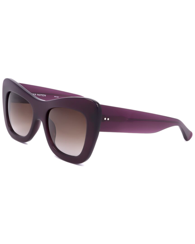 Shop Dries Van Noten X Linda Farrow Women's Dvn122 56mm Sunglasses In Purple