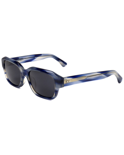 Shop Dries Van Noten X Linda Farrow Unisex Dvn124 52mm Sunglasses In Blue