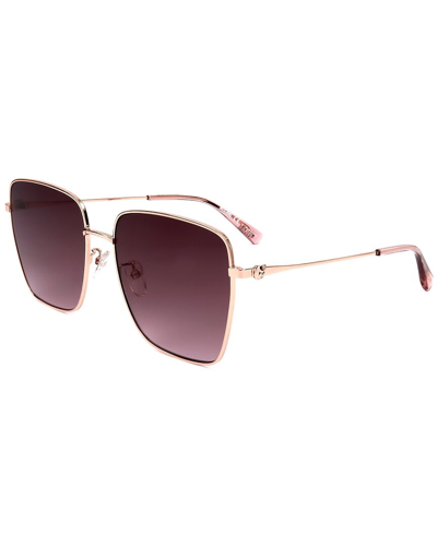 Shop Moschino Women's Mos072 59mm Sunglasses In Gold