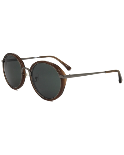 Shop Dries Van Noten X Linda Farrow Unisex Dvn78 53mm Sunglasses In Brown