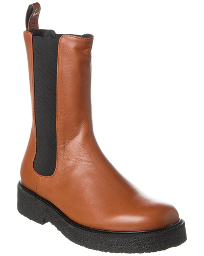Shop Staud Palamino Leather Boot In Brown