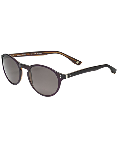 Shop Hackett Bespoke Men's Heb139 50mm Sunglasses In Black