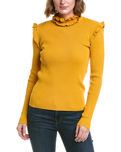 Shop Gracia Ribbed Sweater In Yellow