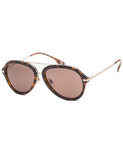 Shop Burberry Men's Jude 58mm Sunglasses In Brown