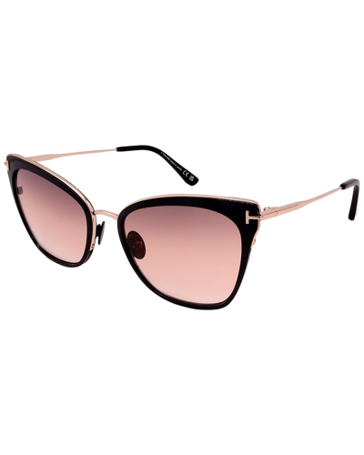 Shop Tom Ford Women's Ft0843/s 56mm Sunglasses In Black