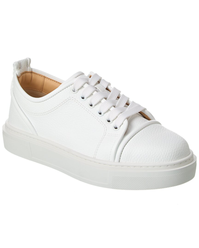Shop Christian Louboutin Adolon Leather Sneaker In White