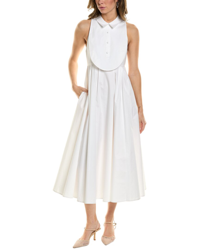 Shop Carolina Herrera Bib Front Dress In White