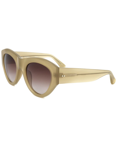 Shop Dries Van Noten X Linda Farrow Women's Dvn120 54mm Sunglasses In Green