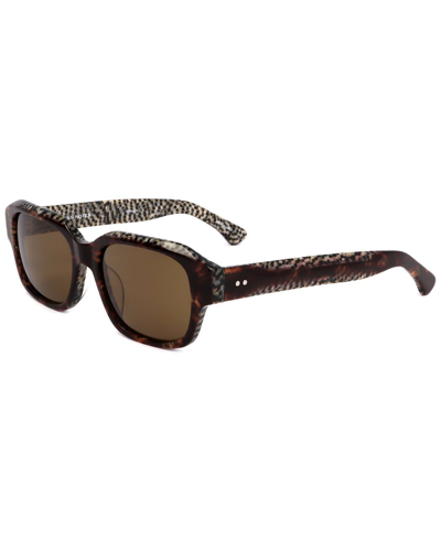 Shop Dries Van Noten X Linda Farrow Unisex Dvn124 52mm Sunglasses In Brown