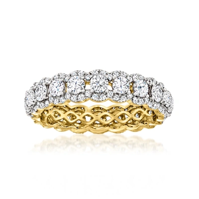 Ross-simons Diamond Eternity Band In 14kt Yellow Gold In White