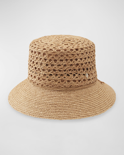 Shop Helen Kaminski Retro Lace Braid Bucket Hat In Natural