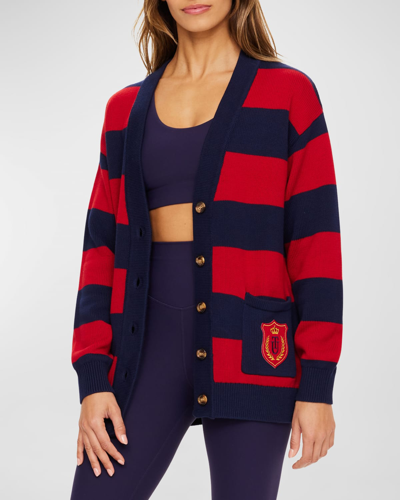Shop The Upside Roosevelt Piper Knit Cardigan In Red