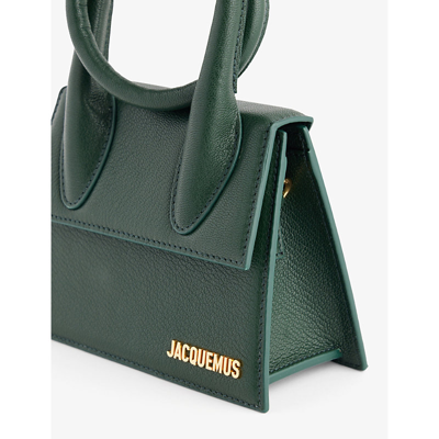 Shop Jacquemus Dark Green Le Chiquito Medium Leather Cross-body Bag
