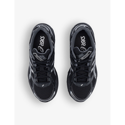 Asics Womens Black Pure Silver Gel 1130 Panelled Mesh And Suede Trainers In Black Pure Silver