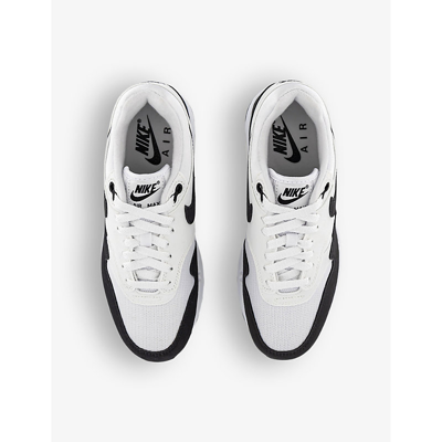 Shop Nike Womens White Black Summit White Air Max 1 Leather Low-top Trainers