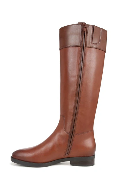 Shop Vionic Phillip Water Repellent Riding Boot In Brown Wide Calf