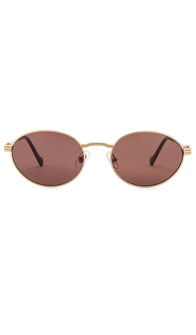 Shop Devon Windsor Memphis Sunglasses In Æ£•è‰²
