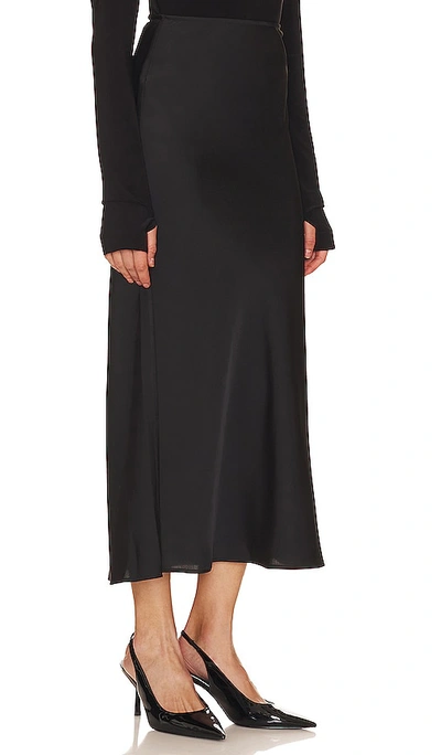 Shop Sophie Rue Ava Satin Skirt In Black