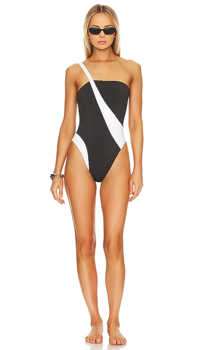 Shop Gigi C Blake One Piece In Black & White