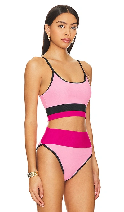 Shop Beach Riot Eva Bikini Top In Amour Colorblock