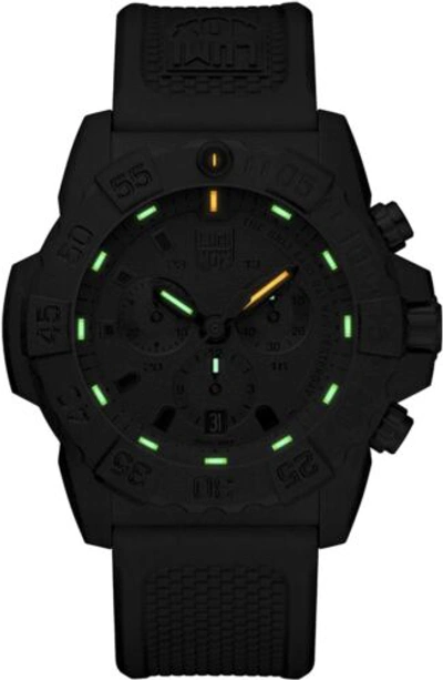Pre-owned Luminox Xs.3581.ey Men's Navy Seal Military Dive Watch, Black/red