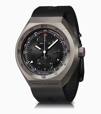 Pre-owned Porsche Design Porsche Men's 'monobloc Actuator' Gmt Chronograph Black Dial 6030.6.02.001.05.2