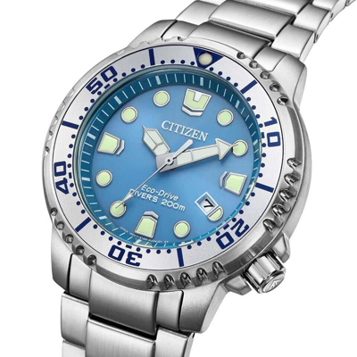 Pre-owned Citizen Collection, Marine Watch, Bn0165-55l, Stainless Steel Push Type
