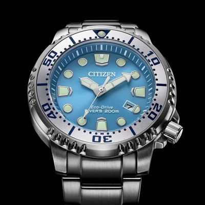 Pre-owned Citizen Collection, Marine Watch, Bn0165-55l, Stainless Steel Push Type