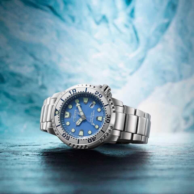 Pre-owned Citizen Collection, Marine Watch, Bn0165-55l, Stainless Steel Push Type