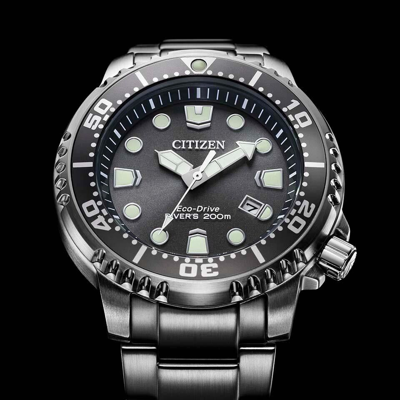 Pre-owned Citizen Collection, Marine Watch, Bn0167-50h, Stainless Steel Push Type