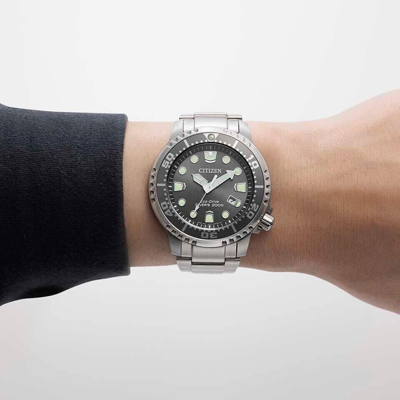 Pre-owned Citizen Collection, Marine Watch, Bn0167-50h, Stainless Steel Push Type