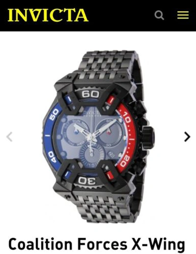 Pre-owned Invicta - Next Gen - X-wing - Reserve Coalition Forces 1- Slot Dive Mens Watch