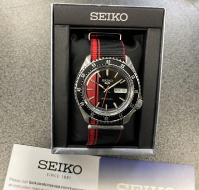Pre-owned Seiko 5 Automatic Men's Nylon Band Watch Srpk71 Made In Japan With Tag
