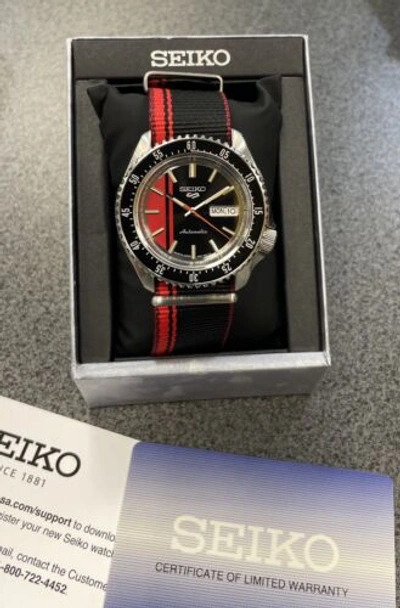 Pre-owned Seiko 5 Automatic Men's Nylon Band Watch Srpk71 Made In Japan With Tag