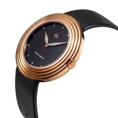 Pre-owned Nove Streamliner 40mm Black Rose Gold Watch - Brand