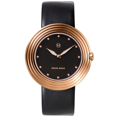 Pre-owned Nove Streamliner 40mm Black Rose Gold Watch - Brand