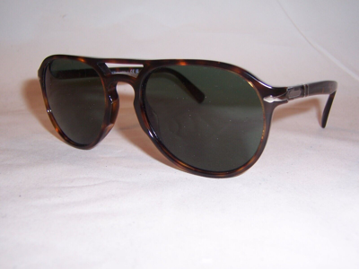 Pre-owned Persol Sunglasses Po 3235/s 24/31 Havana/green 55mm Authentic