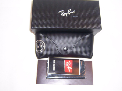Pre-owned Ray Ban Rayban Sunglasses Carbon Fibre Rb 8313 004/n5 Gunmetal/green Polarized 61mm
