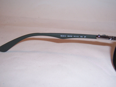 Pre-owned Ray Ban Rayban Sunglasses Carbon Fibre Rb 8313 004/n5 Gunmetal/green Polarized 61mm