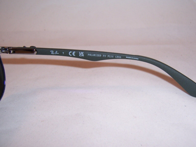 Pre-owned Ray Ban Rayban Sunglasses Carbon Fibre Rb 8313 004/n5 Gunmetal/green Polarized 61mm