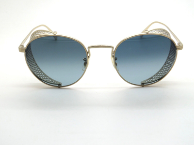 Pre-owned Oliver Peoples Brunello Cucinelli Ov1323s 5271q8 Cesarino-m Gold Sunglasses In Marine Gradient