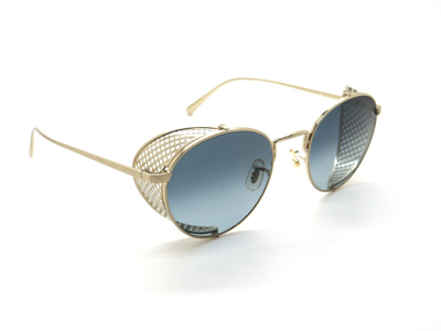 Pre-owned Oliver Peoples Brunello Cucinelli Ov1323s 5271q8 Cesarino-m Gold Sunglasses In Marine Gradient