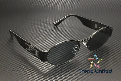Pre-owned Versace Ve2264 1261 1 Matte Black Grey 56 Mm Unisex Sunglasses In Gray
