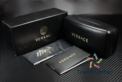 Pre-owned Versace Ve2264 1261 1 Matte Black Grey 56 Mm Unisex Sunglasses In Gray