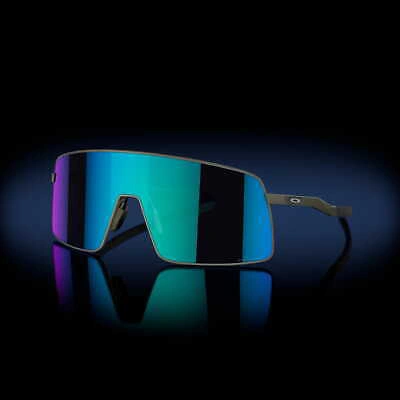 Pre-owned Oakley Sunglasses  Sutro Ti Satin Lead Prizm Sapphire Oo6013-04 In Blue