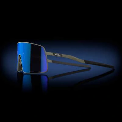 Pre-owned Oakley Sunglasses  Sutro Ti Satin Lead Prizm Sapphire Oo6013-04 In Blue