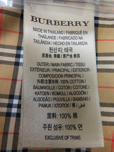 Pre-owned Burberry Crow Beige Cotton Ip Nova Check Long Sleeve Blouse Shirt Us 2